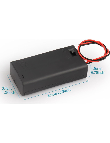 Soportes de Batería AA con Cables y Interruptor VWEICYY - 6 Piezas