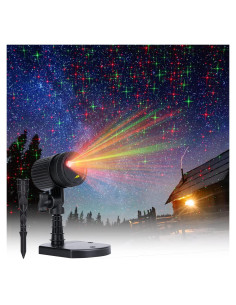 Proyector Láser de Navidad Minetom 3 Modos Rojo y Verde IP65