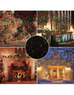 Proyector Láser de Navidad Minetom 3 Modos Rojo y Verde IP65 2