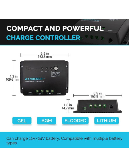 Kit Solar Renogy 200W Monocristalino 12V con Controlador 30A