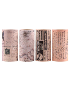 Cinta Washi Ancha Dizdkizd Vintage 75mm x 4 Rollos