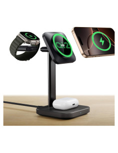 Cargador Inalámbrico 3 en 1 ESR MagSafe 15W para Apple