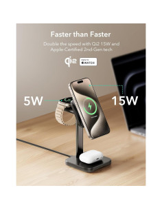 Cargador Inalámbrico 3 en 1 ESR MagSafe 15W para Apple 2