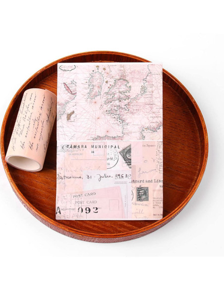 Cinta Washi Ancha Dizdkizd Vintage 75mm x 4 Rollos