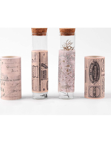 Cinta Washi Ancha Dizdkizd Vintage 75mm x 4 Rollos