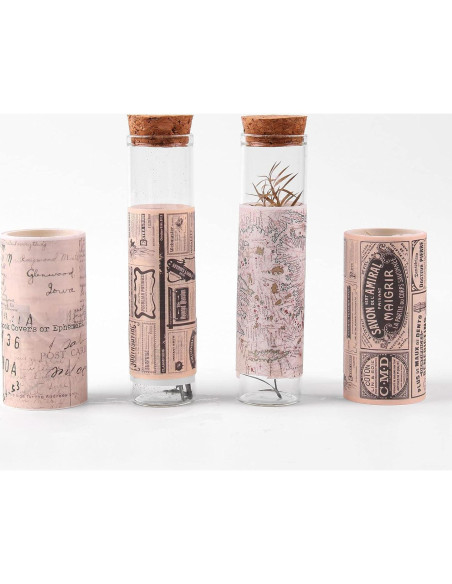 Cinta Washi Ancha Dizdkizd Vintage 75mm x 4 Rollos