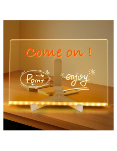 Tablero de Borrado en Seco QUEENLINK 30x20cm con Luz LED