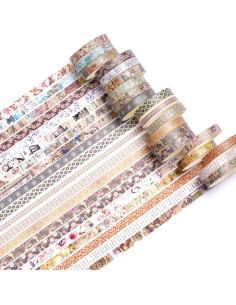 Set de 20 Rollos de Cinta Washi Vintage Songdao 2m 7mm 2