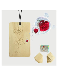 Tarjetas de Fragancia de Madera HOFSIN 12 Pcs Rosa