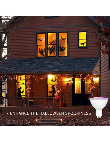 Bombilla Inteligente LED XFOX GU10 WiFi 300 Lúmenes RGB 4 Unidades