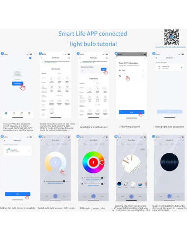 Bombilla Inteligente LED XFOX GU10 WiFi 300 Lúmenes RGB 4 Unidades