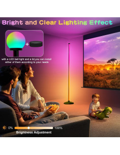 Lámpara de Esquina LED RGBW LanAqua 70" Control Remoto 2