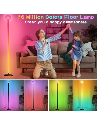 Lámpara de Esquina LED RGBW LanAqua 70" Control Remoto