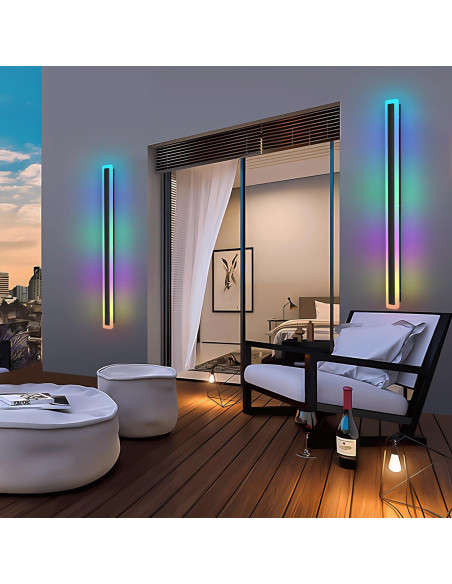 Luz de Pared Exterior RGB KAMLAM 101.6cm IP65 30W Regulable