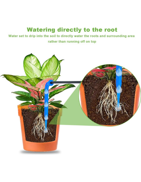 Kit de Riego Solar Automático Lewisia 10W para 50 Plantas