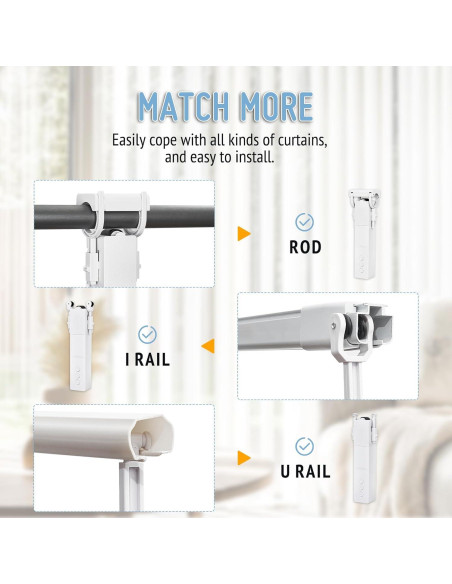 Abre Cortinas Automático Keego con Panel Solar y Control Remoto