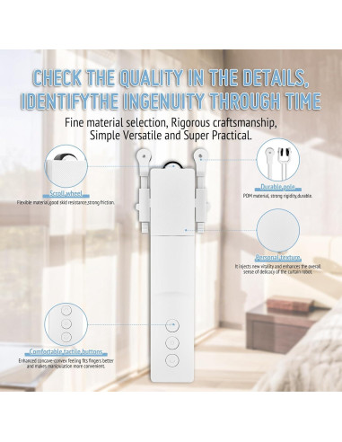 Abre Cortinas Automático Keego con Panel Solar y Control Remoto