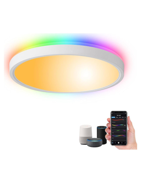 Luz de Techo LED Inteligente Queffigle 30cm RGB 2700-6500K