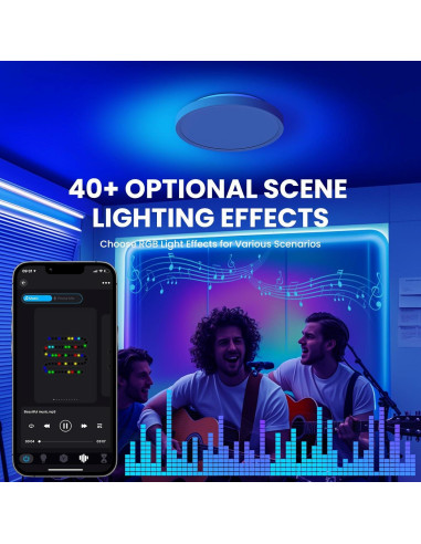 Luz de Techo LED Inteligente Queffigle 30cm RGB 2700-6500K