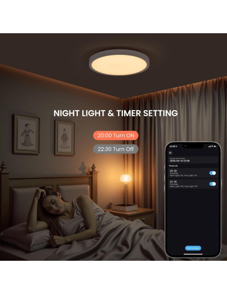 Luz de Techo LED Inteligente Queffigle 30cm RGB 2700-6500K