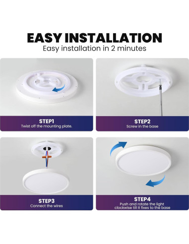 Luz de Techo LED Inteligente Queffigle 30cm RGB 2700-6500K