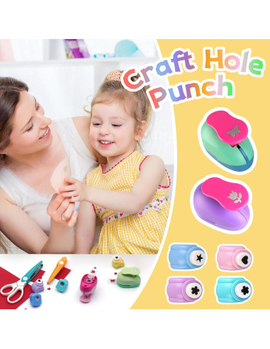 Juego de Manualidades Puncher DIY AMIITRY - 8 Piezas para Niños