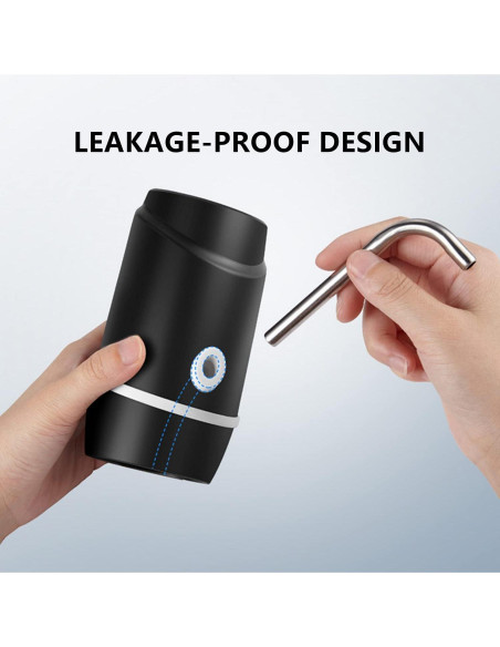 Bomba Dispensadora de Agua YYTONG 5 Galones Carga USB Negra