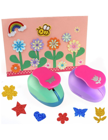 Juego de Manualidades Puncher DIY AMIITRY - 8 Piezas para Niños
