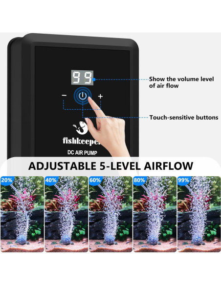 Bomba de Aire para Acuario Fishkeeper 12W 1214 LPH 113-2271L