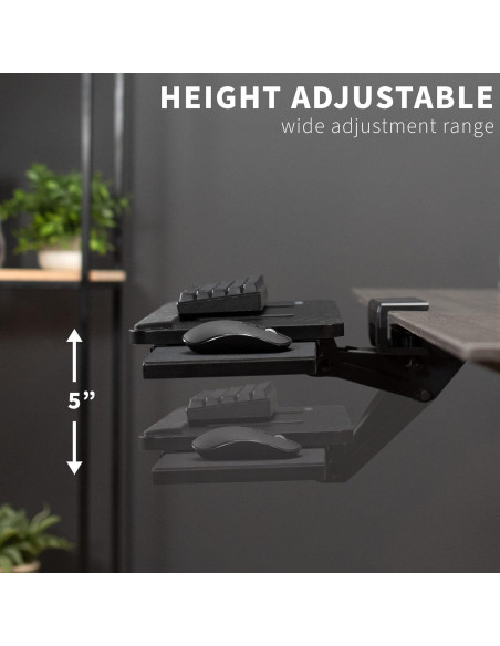 Bandeja de Teclado Ergonómica VIVO MOUNT-KB07B Negra 54cm