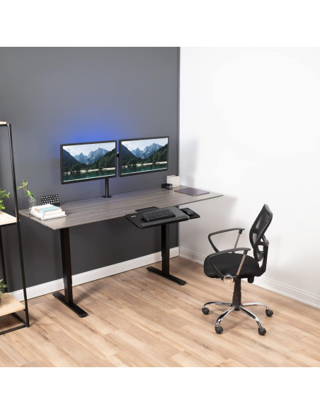 Bandeja de Teclado Ergonómica VIVO MOUNT-KB07B Negra 54cm