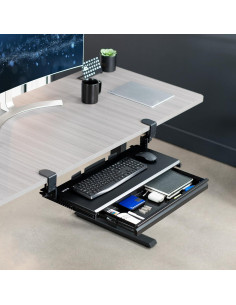 Bandeja de Teclado Ajustable VIVO con Cajón Negro 67.93x27.99cm 2