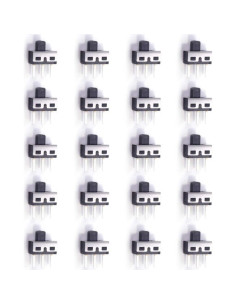 Interruptor Deslizante 1P2T 20 Pcs 5mm WOWOONE AC 250V 2A 2