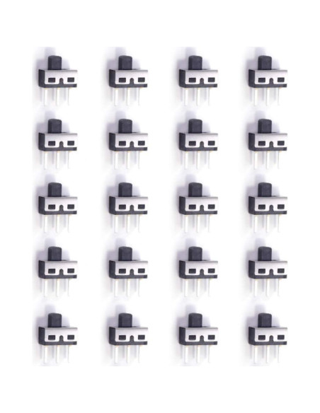 Interruptor Deslizante 1P2T 20 Pcs 5mm WOWOONE AC 250V 2A