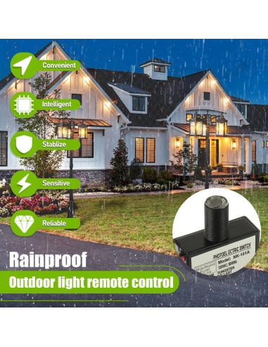 Sensor de Luz Fotocélula EPLZON 120V Control Automático IP65