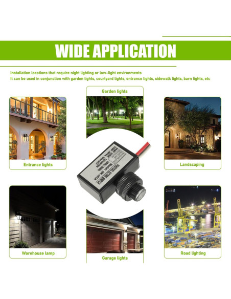 Sensor de Luz Fotocélula EPLZON 120V Control Automático IP65