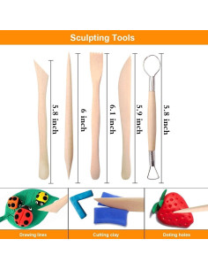 Herramientas de Esculpido de Arcilla Polimérica Genround 25 Piezas 2