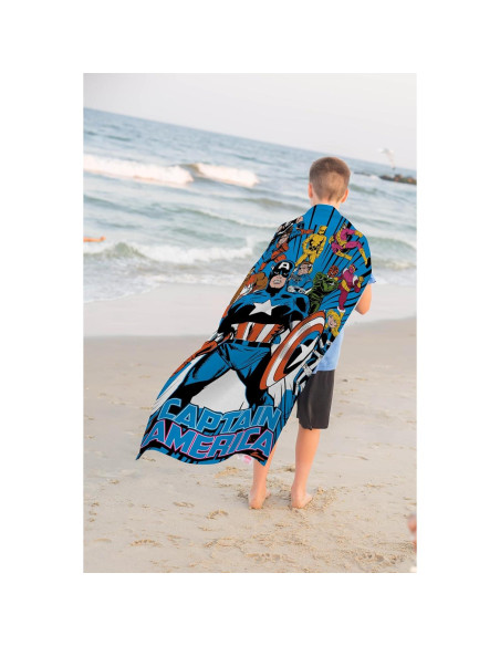 Toalla de Baño para Niños Jay Franco Capitán América 100% Algodón