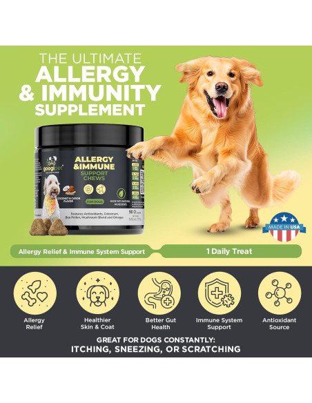 Golosinas para Alergia de Perro Googipet - Alivio Natural 330g