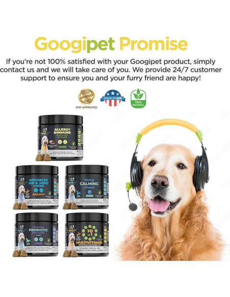 Golosinas para Alergia de Perro Googipet - Alivio Natural 330g