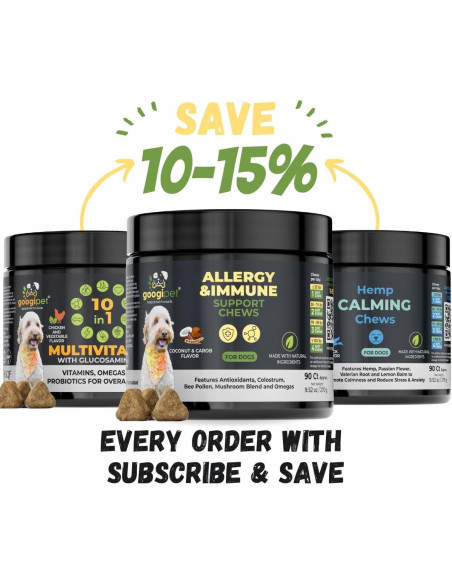 Golosinas para Alergia de Perro Googipet - Alivio Natural 330g