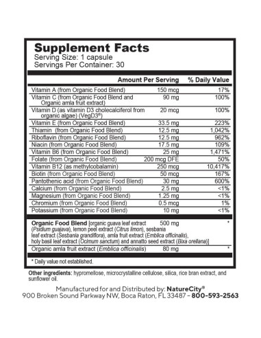 Multivitaminas Naturales TrueMulti NatureCity 30 Cápsulas