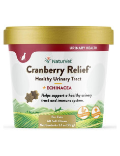 NaturVet Suplemento Gato Alivio de Arándano 60 Masticables