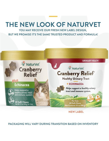 NaturVet Suplemento Gato Alivio de Arándano 60 Masticables