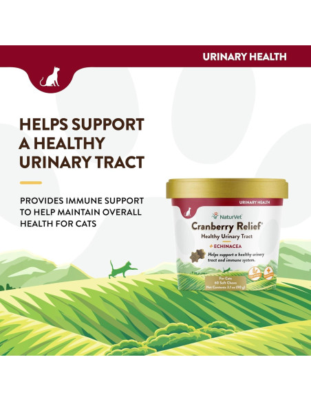 NaturVet Suplemento Gato Alivio de Arándano 60 Masticables