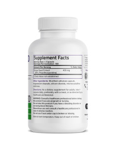 Extracto de Semilla de Uva Bronson 400 mg - 180 Cápsulas Vegetarianas 2