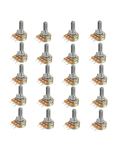 20 Potenciómetros WH148 B1K HiLetgo 1K Ohm 15mm Eje