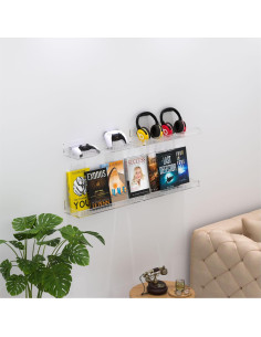 Estantes de Acrílico Cq 2PCS Flotantes 15x10.67cm para Pared 2