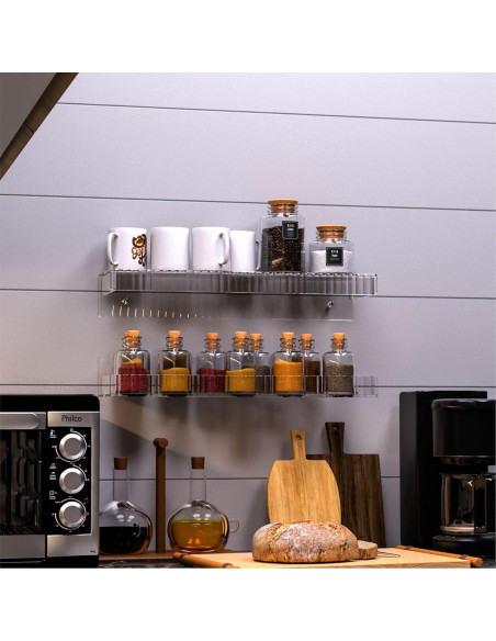 Estantes de Acrílico Cq 2PCS Flotantes 15x10.67cm para Pared