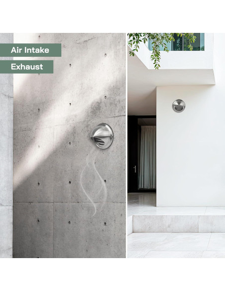 Cubierta de Ventilación Redonda Acero Inoxidable 10 cm - HVAC